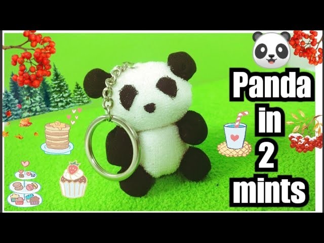 How to Make ???? Panda ???? Key Chain in 2 mints with Cotton balls | DIY Panda Key Chain