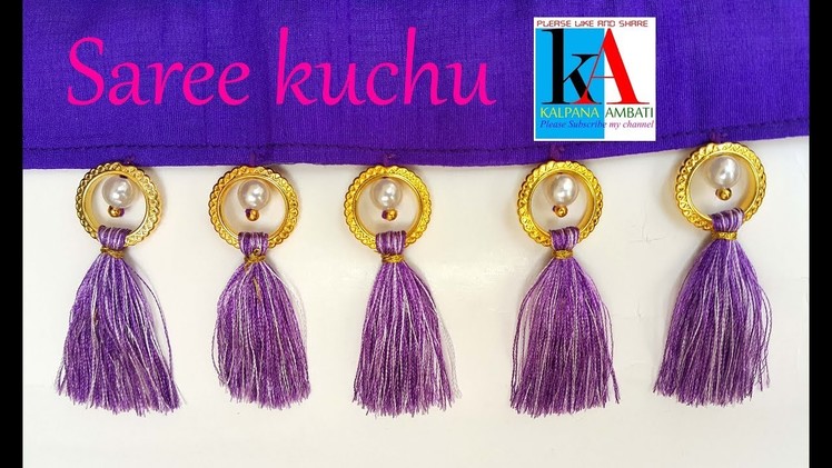 How to make saree kuchu beautiful design with silk thread step by step tutorial