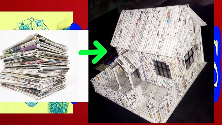 How to make small home using newspaper step by step