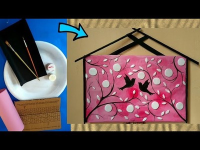 How to reuse cardboard & thermocol plate to make home decor craft