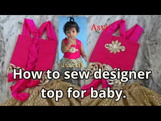 How to sew designer top for baby girl for begginers|No pattern|No zipper|Easy sewing|Asvi