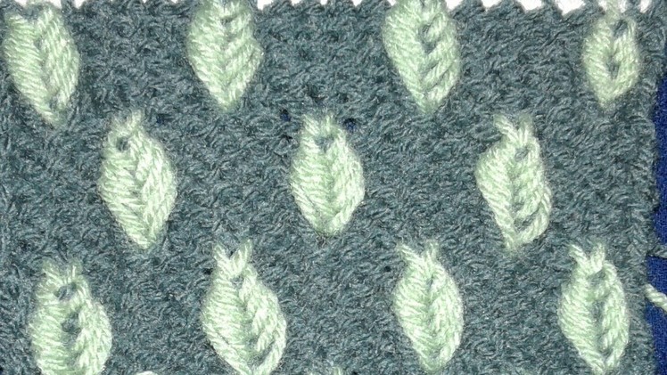 Leaf knitting design. in hindi. design no 51