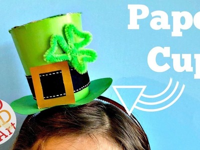Mini Leprechaun Hat DIY - how to make a paper cup hat - Mini Top Hat DIY for St Patrick's Day