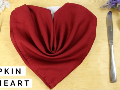 Napkin Folding Heart - How to Fold a Napkin Into a Heart - Table Setting Idea