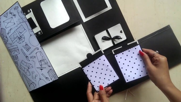 Open up scrapbook tutorial\black and white theme