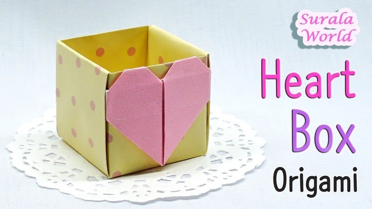 Origami - Heart Box, Gift Box (How to make a Paper box)