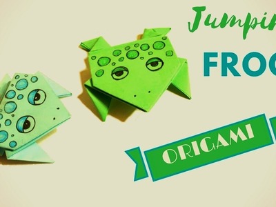 Origami jumping Frog  How To Make a Paper Jumping Frog TUTORIAL!