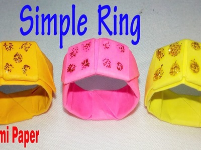 Origami Paper, How To Make Paper Simple Rings, Simple Ring, पेपर रिंग कैसे करें