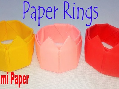 Origami paper, How to make Paper Rings, size 8 ring, कागज की अंगूठी बनाएं