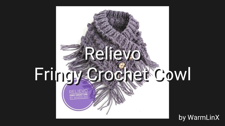 Relievo - Fringy Crochet Cowl pattern swatch