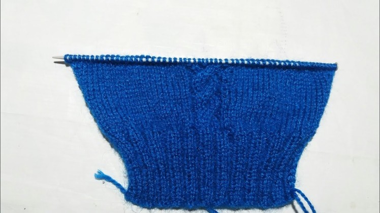 Single colour girls top knitting design - part - 2