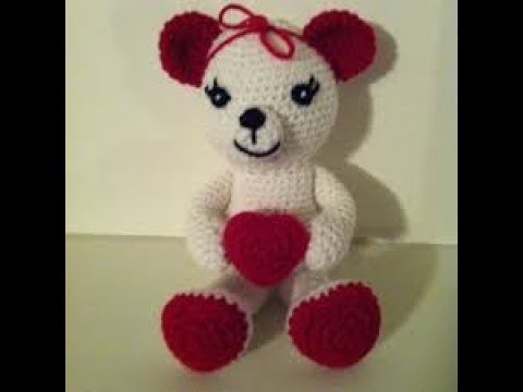 වැලන්ටයින් ටෙඩි බෙයා ගොතමු Part 1 - Crochet Valentin Teddy Bear Sinhala
