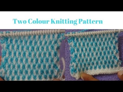 Two Colour Sweater Design || 2 Colour Knitting Pattern || Baby Girls & Boys.
