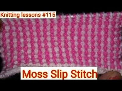 Two Colours || Knitting design || Moss Slip Stitch || Knitting pattern by Knittinglessons