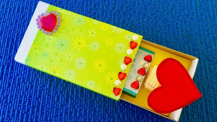 Valentine's card from matchbox. How to make valentine's day greeting card