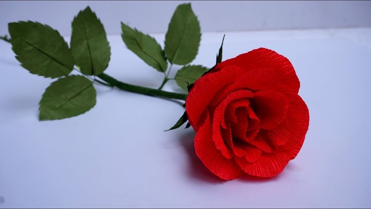 Valentine's Day Ideas - Make A Beautiful DIY Paper Rose For Your Honey - Easy Paper Flowers Crepe