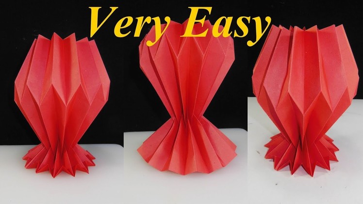 Very Easy to Make A Paper Flower Vase | DIY Simple Best Paper Craft