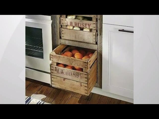2 crate DIY ideas for a farmhouse kitchen aesthetic