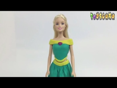 Baa Baa Black Sheep | DIY Play Doh Dress For Barbie Doll Learn Toys Colors Songs For Kids Rhymes