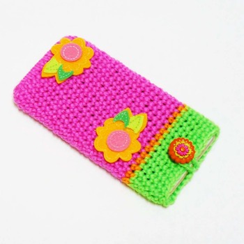 Crochet Phone Case, Crochet Cell Phone Cover, Handmade Crochet Mobile Phone Pouch Holder Sleeve, Phone Accessory, Gift for Anybody, ANY SIZE