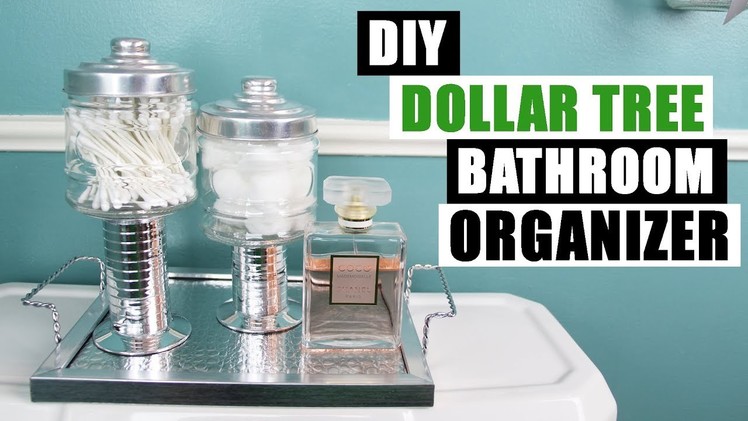 DIY DOLLAR TREE BATHROOM OR VANITY ORGANIZERS AND TRAY DIY Bathroom Storage