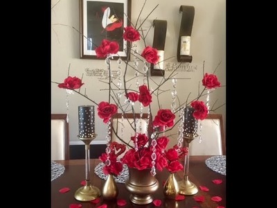 DIY Dollar Tree Roses Branch Project Centerpieces Creating Elegance For Less Faithlyn McKenzie 2018