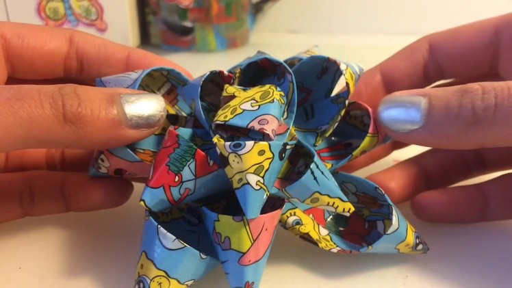 DIY duct tape gift bow