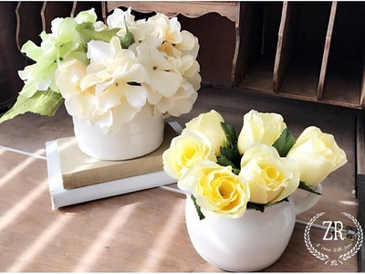 DIY Flower Arrangements || Dollar Tree Flowers || Simple Decorating Tips