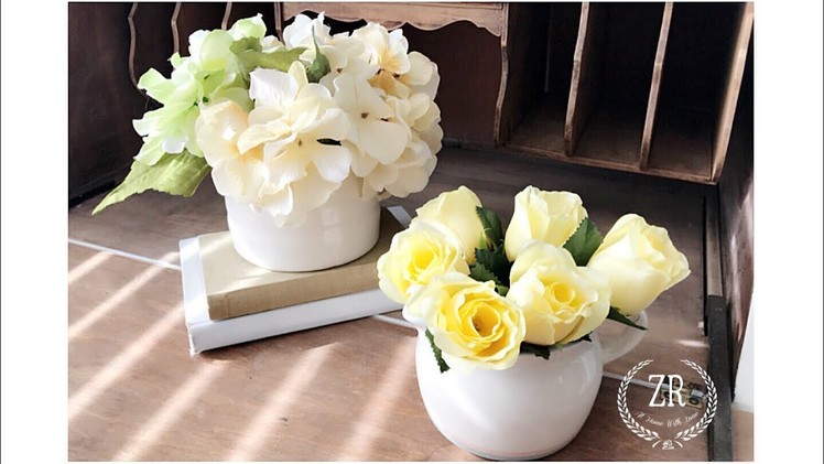 DIY Flower Arrangements || Dollar Tree Flowers || Simple Decorating Tips