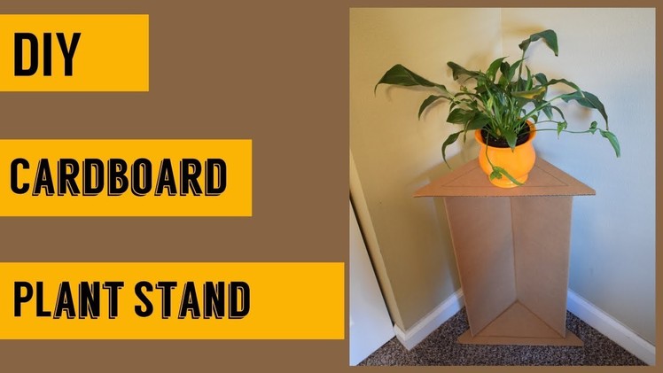 DIY: Indoor Plant stand.Flower vase stand |How to build a plant stand out of cardboard