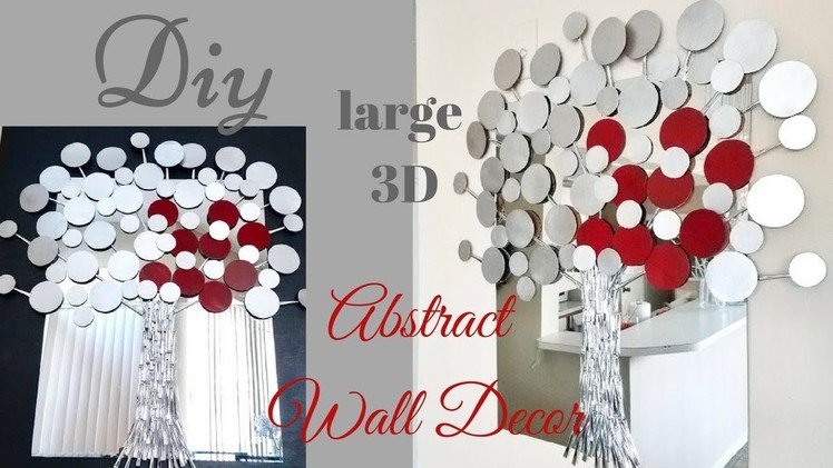 Diy Large 3D Abstract Tree Wall Decor |Dollar Tree Wall Mirror Art