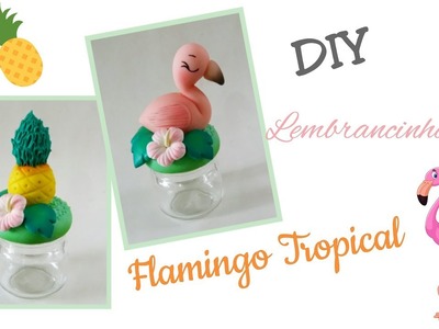 DIY- lembrancinha flamingo tropical (biscuit)