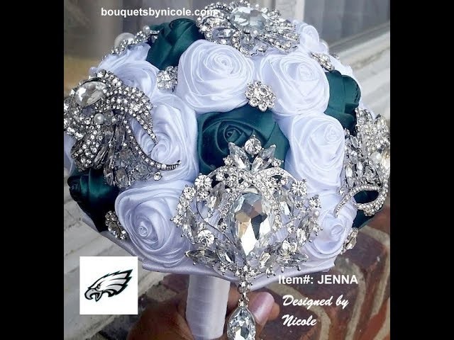 DIY Make Your Own Brooch Bouquet  l Philadelphia Eagles l Kit JENNA