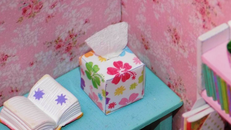 DIY Miniature Dollhouse Tissue Box - How to Make Miniature Dollhouse Things