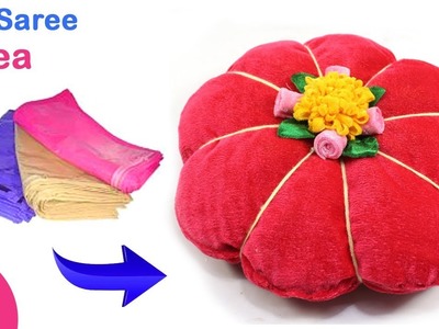 DIY Pillow Idea | Make Beautiful Pillow Design from Old Saree for Home Decor | Sonali Creation 175