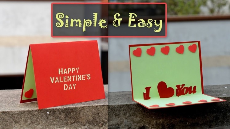 DIY - Simple & Easy Valentine's Day Pop up Card | I Love You | Proposal Card