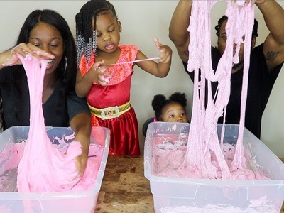 DIY SLIME VALENTINES FOR SCHOOL- MAKING 2 GALLONS OF FLUFFY SLIME!!
