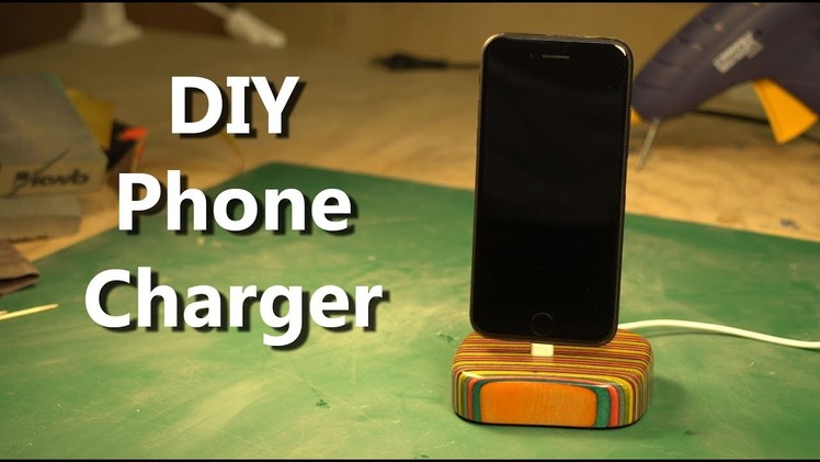 DIY Smartphone Charging Dock  -  Made From A Recycled Skateboard