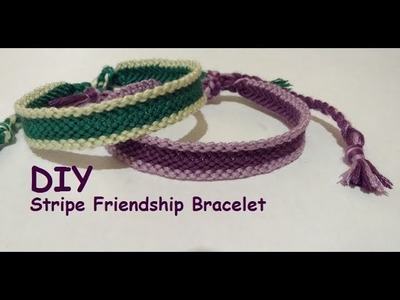 DIY Thick Stripe Friendship Bracelet