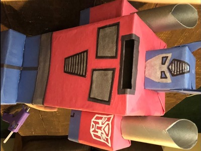 DIY Transformers Valentine's Day Card Box: Optimus Prime