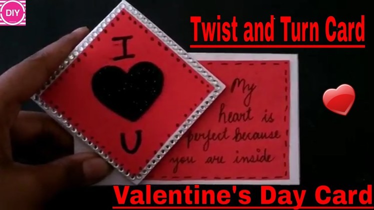 DIY Twist and Turn Valentine's Day Card.