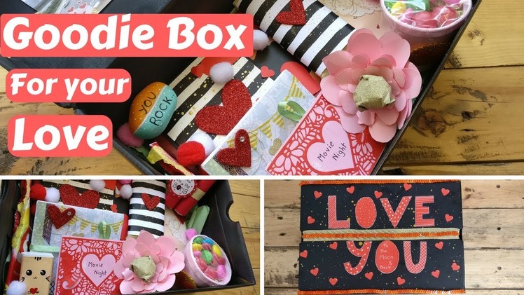 DIY Valentine's day.Birthday Gift Goodie box.Care package for your boyfriend.girlfriend.husband.wife