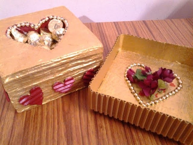 DIY Valentine Special Gift Box Out Of Waste Cardboard