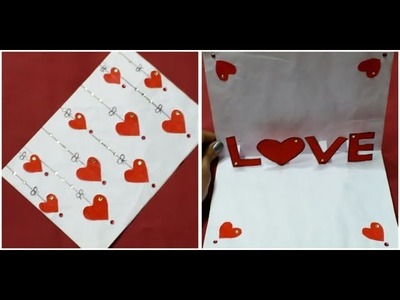 DIY Very Easy Heart ❤  PopUp Card | Valentine's Day Card | Love Pop-Up Card | Valentine's Day 2018