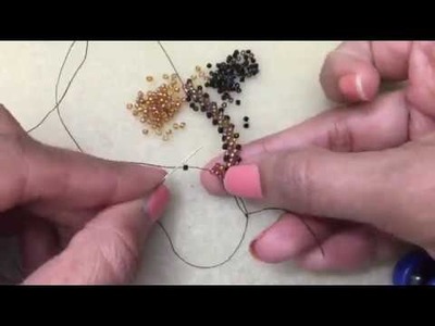 Double St Petersburg Stitch  Demo--Left hand Beading tutorial