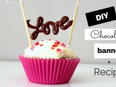 ❤️EASY RED VELVET CUPCAKE | CHOCOLATE DECORATION | DIY BANNER