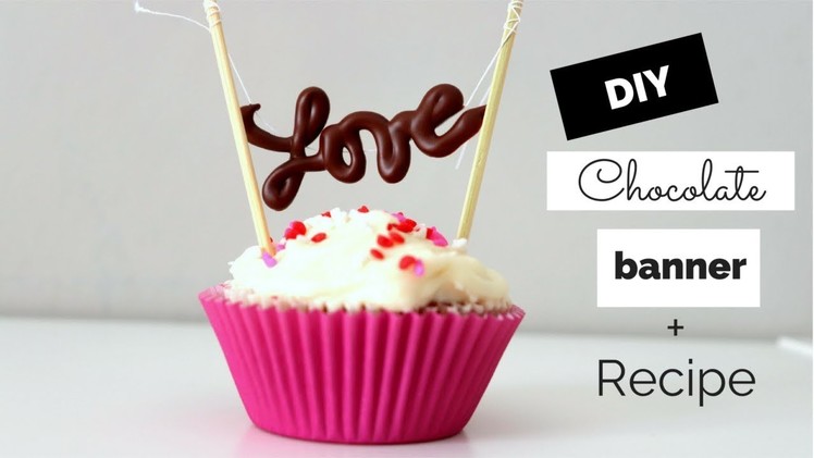 ❤️EASY RED VELVET CUPCAKE | CHOCOLATE DECORATION | DIY BANNER