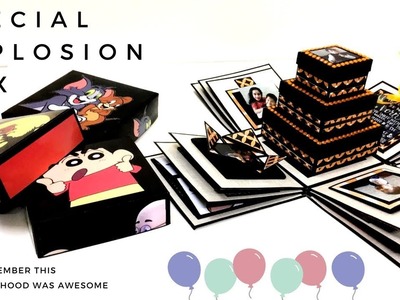 Exploding Boxcard | Happy Birthday Rachit | Cartoon Theme | Handmade