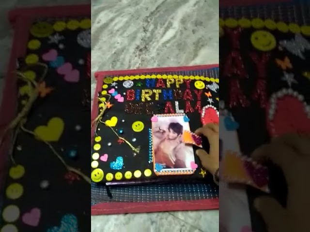 Handmade birthday slam book