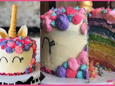 How to Make a Rainbow Unicorn Cake
